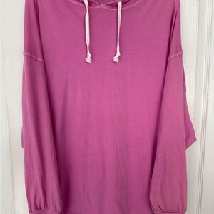 SO Pink Cotton Blend Hoodie